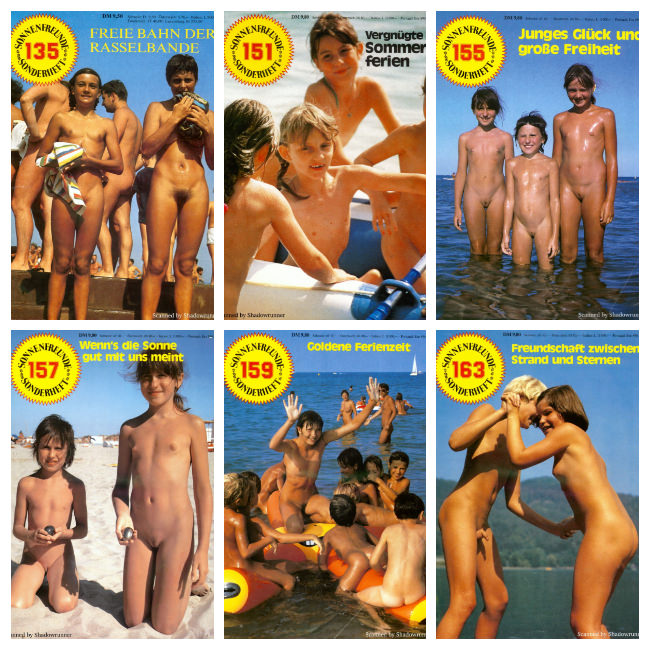 Sonnenfreunde Sonderheft Nr.135-163 vintage photo naturism and family nudism