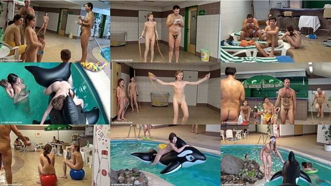 Pure Nudism video - Nudists indoor dolphin ride