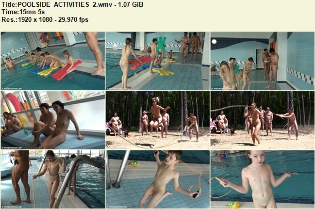 Video family nudism - Poolside activities