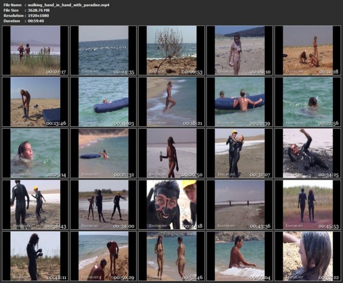 Naturism video -Walking hand in hand with paradise